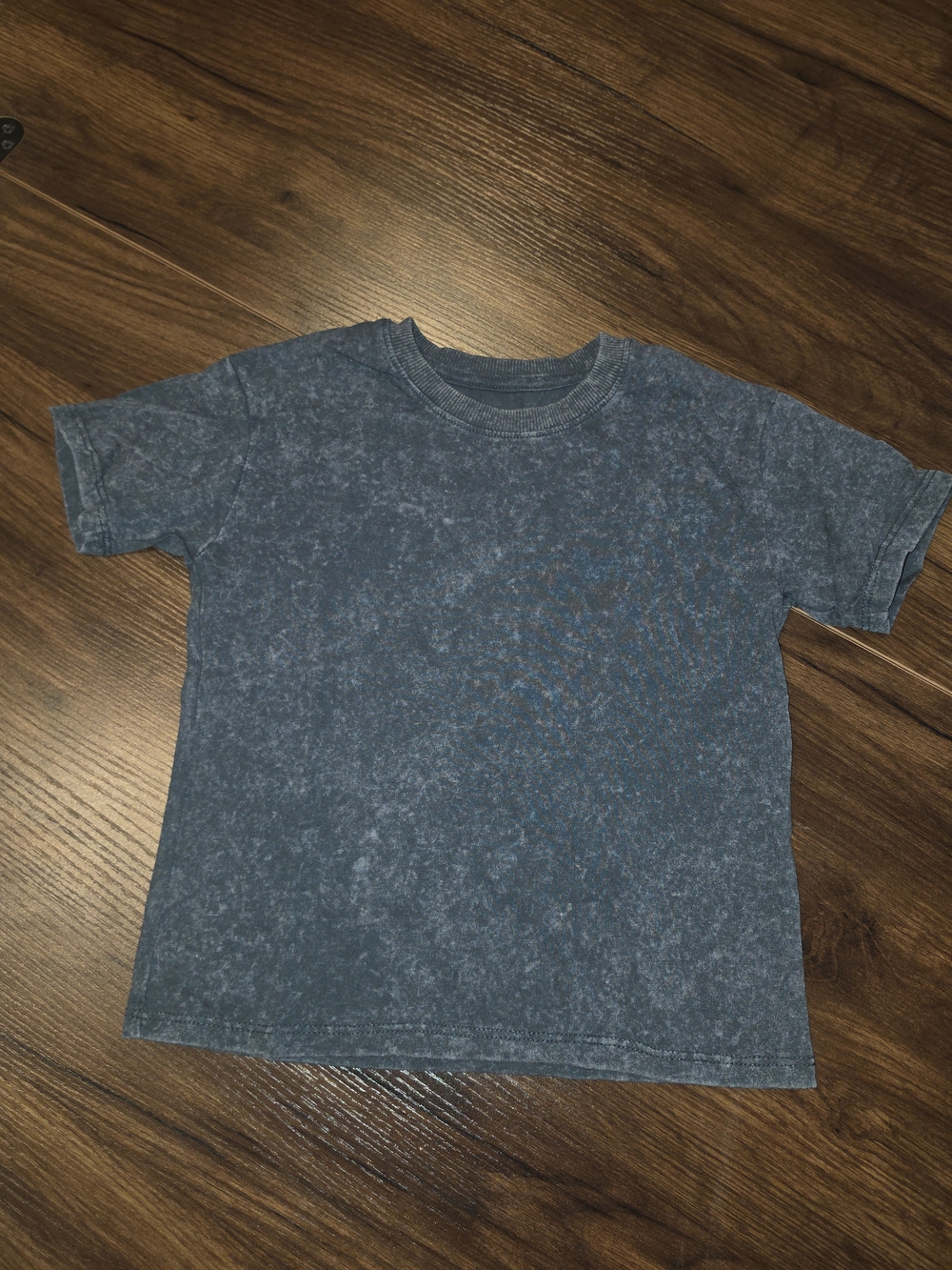 Kids Washed Navy Short Sleeve Crewneck Tee